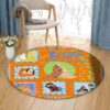 Dog Best Friend Round Carpet Floor Rug Living Room Bedroom Decor Round Area Rug Carpet