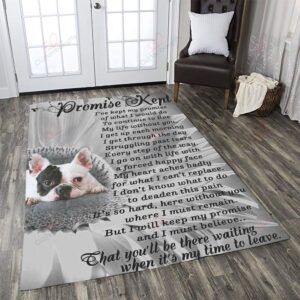 Dog Bulldog Promise Kept Rug Sport Decor Gift Floor Decor Living Room Carpet Rug Area Rug - 1c9b470b9149