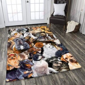 Dog Crowd 1 Rug Sport Decor Gift Floor Decor Living Room Carpet Rug Area Rug - 82aab12fe181