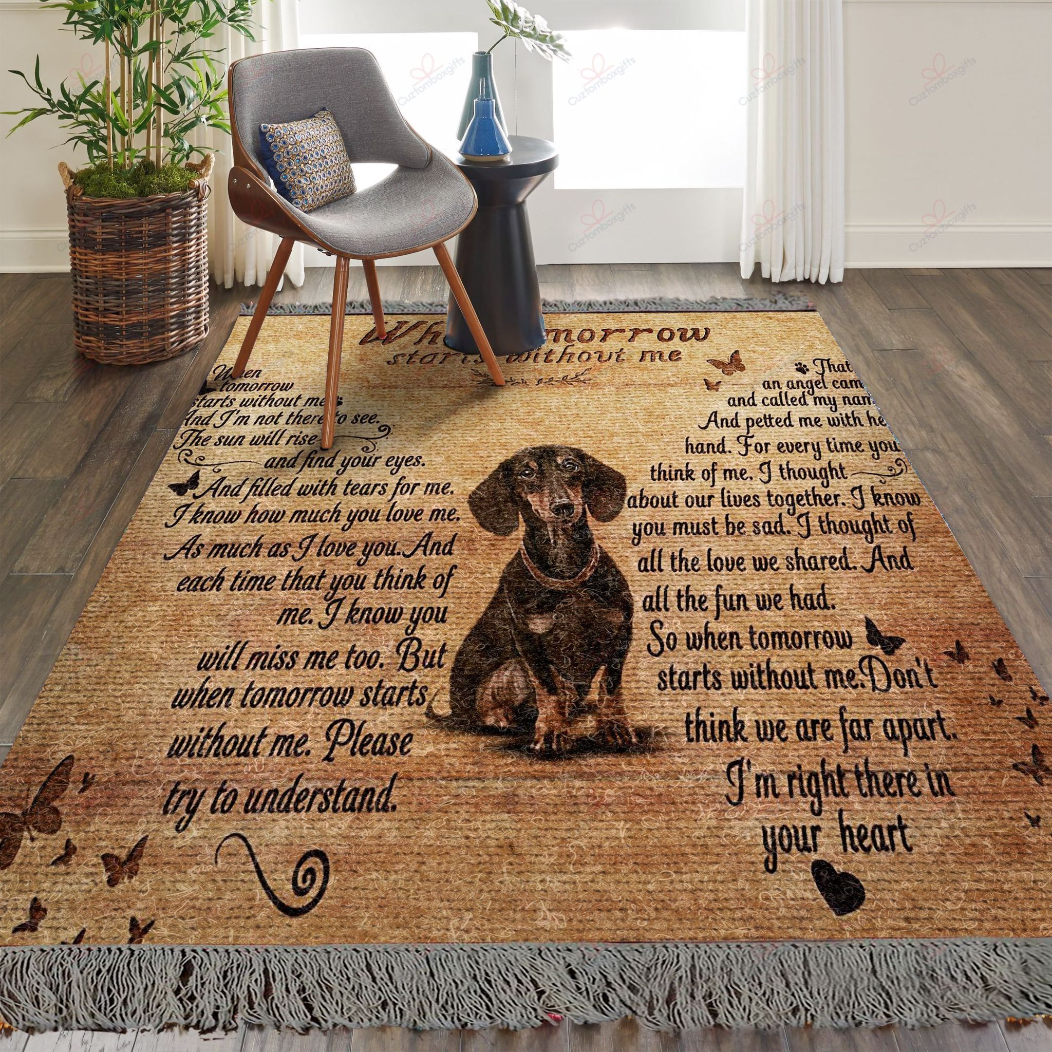 Dog Dachshund When Tomorrow Starts Without Me Rug Sport Decor Gift Floor Decor Living Room Carpet Rug Area Rug - cae656bb7621 Dog Dachshund When Tomorrow Starts Without Me Rug Sport Decor Gift Floor Decor Living Room Carpet Rug Area Rug - cae656bb7621