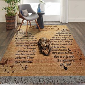 Dog Dachshund When Tomorrow Starts Without Me Ver2 Rug Sport Decor Gift Floor Decor Living Room Carpet Rug Area Rug - ce3636452784