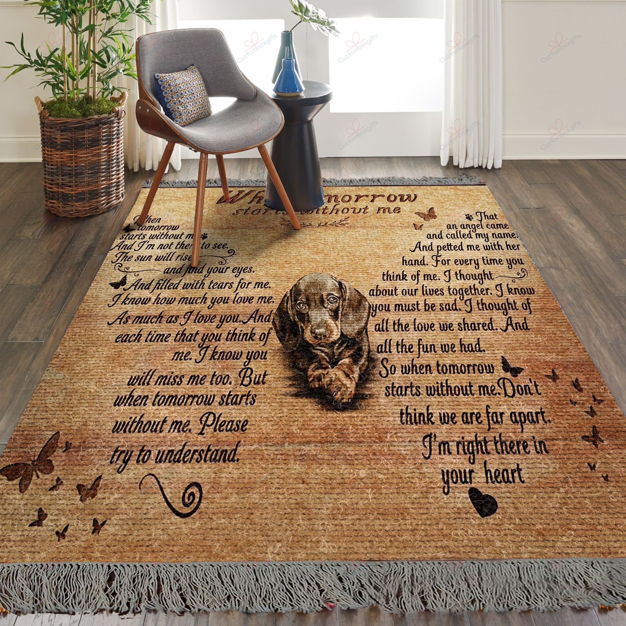 Dog Dachshund When Tomorrow Starts Without Me Ver2 Rug Sport Decor Gift Floor Decor Living Room Carpet Rug Area Rug - ce3636452784 Dog Dachshund When Tomorrow Starts Without Me Ver2 Rug Sport Decor Gift Floor Decor Living Room Carpet Rug Area Rug - ce3636452784