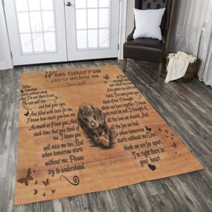 Dog Dachshund When Tomorrow Starts Without Me Ver2 Rug Sport Decor Gift Floor Decor Living Room Carpet Rug Area Rug - 8150f4b4b41c