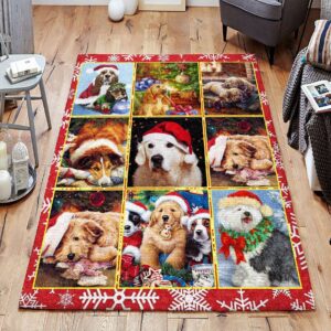 Dog In Christmas 1 Rug Sport Decor Gift Floor Decor Living Room Carpet Rug Area Rug - 92707481da06