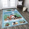 Dog In Christmas Rug Sport Decor Gift Floor Decor Living Room Carpet Rug Area Rug - 1eaeab748948