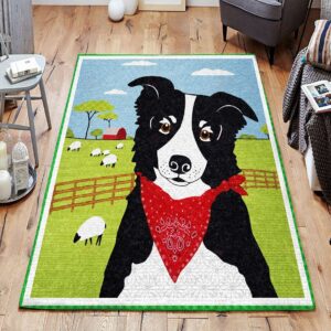 Dog In Farm Rug Sport Decor Gift Floor Decor Living Room Carpet Rug Area Rug - 74fe7e8a1ba4