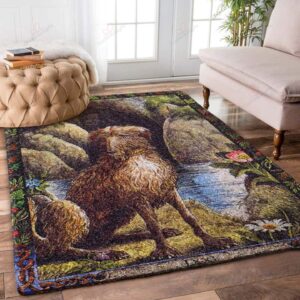 Dog Painting 2 Rug Sport Decor Gift Floor Decor Living Room Carpet Rug Area Rug - a13be75cc2ba