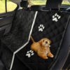 Dog Paws Black Cream Design Car Back Seat Cover Dog Car Seat Covers - 218c3e22522f