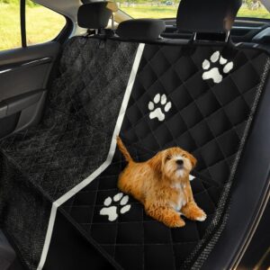 Dog Paws Black Cream Design Car Back Seat Cover Dog Car Seat Covers - 218c3e22522f