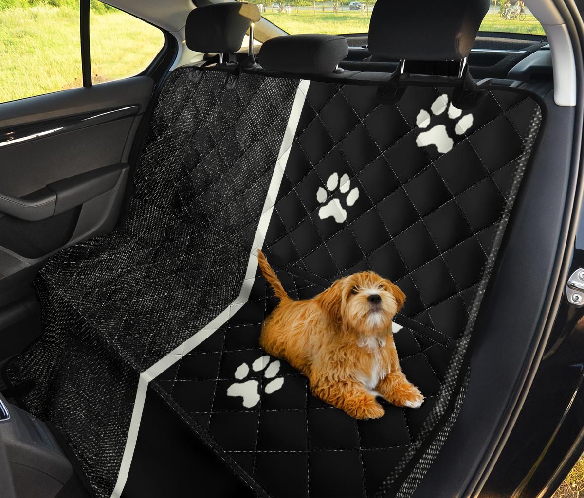 Dog Paws Black Cream Design Car Back Seat Cover Dog Car Seat Covers - 218c3e22522f Dog Paws Black Cream Design Car Back Seat Cover Dog Car Seat Covers - 218c3e22522f