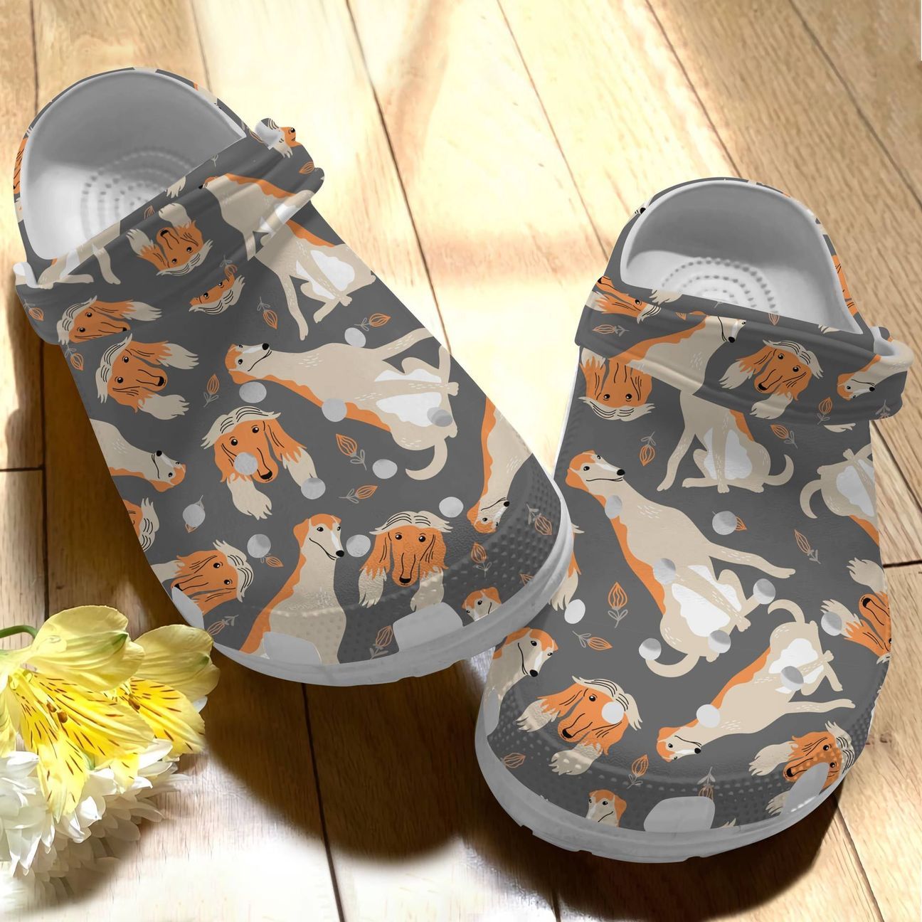 Dog Personalize Clog Custom Crocs Fashionstyle Comfortable For Women Men Kid Print 3D Borzoi V1 Dog Personalize Clog Custom Crocs Fashionstyle Comfortable For Women Men Kid Print 3D Borzoi V1