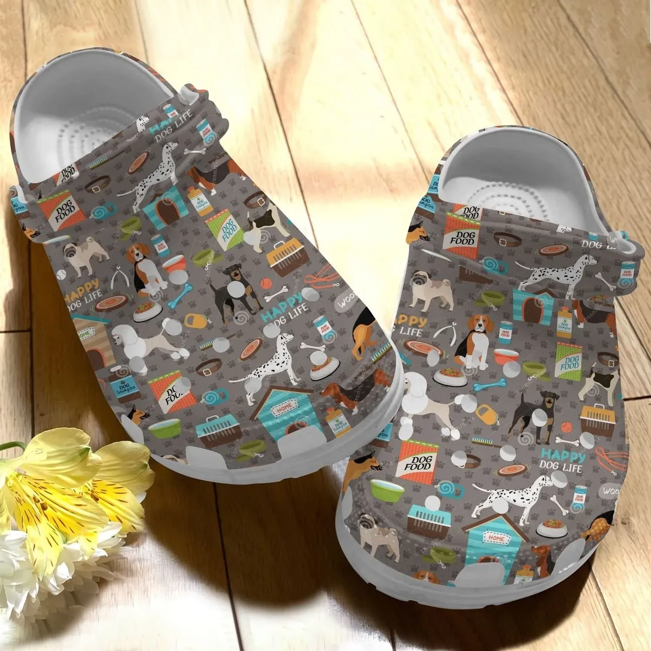 Dog Personalize Clog Custom Crocs Fashionstyle Comfortable For Women Men Kid Print 3D Dog Happy Life Dog Personalize Clog Custom Crocs Fashionstyle Comfortable For Women Men Kid Print 3D Dog Happy Life