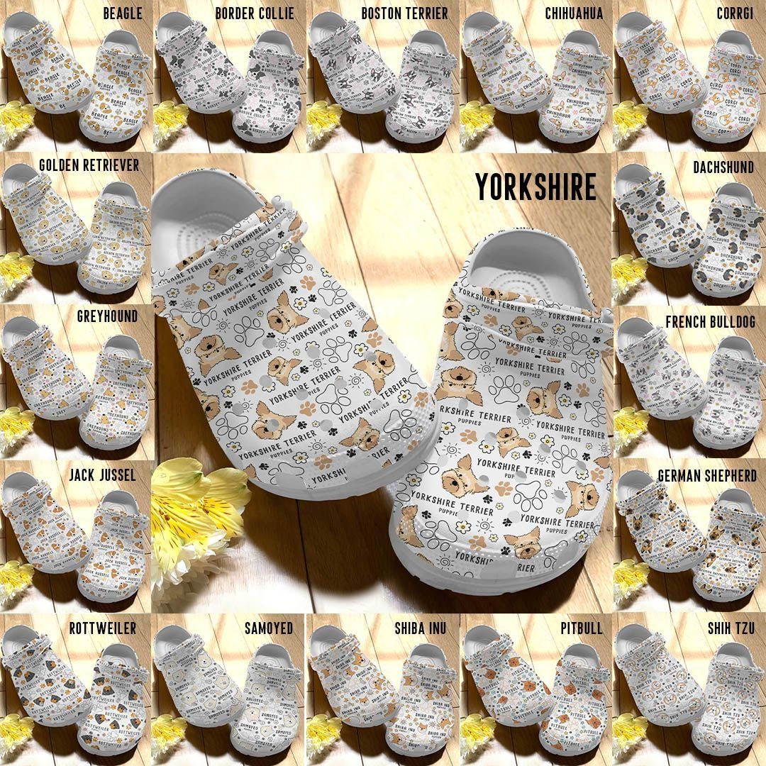 Dog Personalize Clog Custom Crocs Fashionstyle Comfortable For Women Men Kid Print 3D Dog Puppies And Paws Dog Personalize Clog Custom Crocs Fashionstyle Comfortable For Women Men Kid Print 3D Dog Puppies And Paws