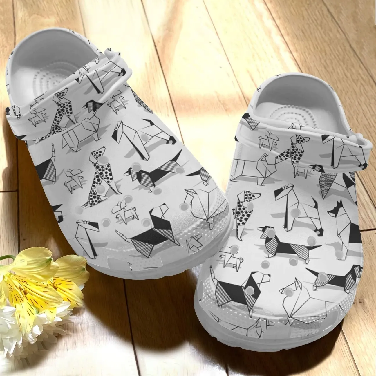 Dog Personalize Clog Custom Crocs Fashionstyle Comfortable For Women Men Kid Print 3D Origami Dog Dog Personalize Clog Custom Crocs Fashionstyle Comfortable For Women Men Kid Print 3D Origami Dog