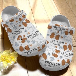 Dog Personalize Clog Custom Crocs Fashionstyle Comfortable For Women Men Kid Print 3D Papillon V1