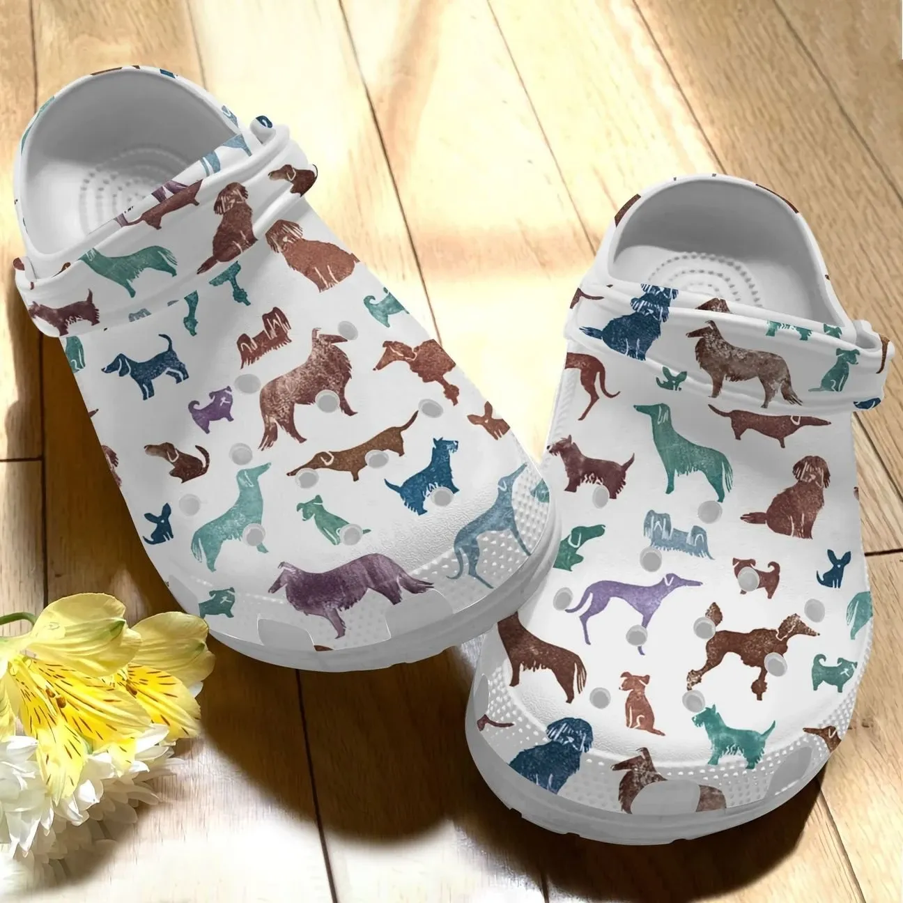 Dog Personalize Clog Custom Crocs Fashionstyle Comfortable For Women Men Kid Print 3D Whitesole Dog Patttern Dog Personalize Clog Custom Crocs Fashionstyle Comfortable For Women Men Kid Print 3D Whitesole Dog Patttern