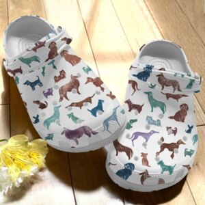 Dog Personalize Clog Custom Crocs Fashionstyle Comfortable For Women Men Kid Print 3D Whitesole Dog Patttern