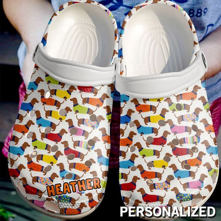 Dog Personalized Colorful Dachshund Sku 852 Crocs Crocband Clog Comfortable For Mens Womens Classic Clog Water Shoes Dog Personalized Colorful Dachshund Sku 852 Crocs Crocband Clog Comfortable For Mens Womens Classic Clog Water Shoes