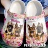Dog Personalized Cute German Shepherds Sku 853 Crocs Crocband Clog Comfortable For Mens Womens Classic Clog Water Shoes