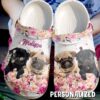 Dog Personalized Cute Pugs Sku 854 Crocs Crocband Clog Comfortable For Mens Womens Classic Clog Water Shoes