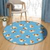 Dog Puppy 1 Round Carpet Floor Rug Living Room Bedroom Decor Round Area Rug Carpet