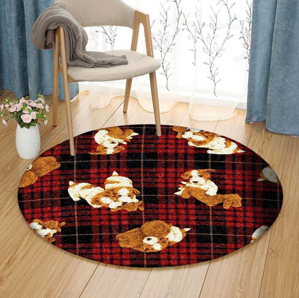 Dog Puppy Round Carpet Floor Rug Living Room Bedroom Decor Round Area Rug Carpet Dog Puppy Round Carpet Floor Rug Living Room Bedroom Decor Round Area Rug Carpet