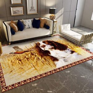 Dog Vintage Pattern Rug Sport Decor Gift Floor Decor Living Room Carpet Rug Area Rug - b9e6f5e55257