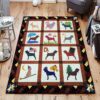 Dogs 07 Rug Sport Decor Gift Floor Decor Living Room Carpet Rug Area Rug - 03544d6599e1