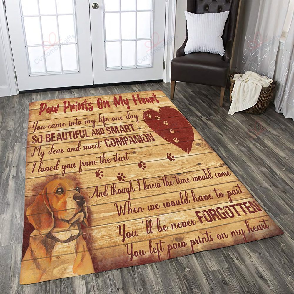 Dogs Beagle Paw Prints On My Heart Rug Sport Decor Gift Floor Decor Living Room Carpet Rug Area Rug - 6fa3de77b599 Dogs Beagle Paw Prints On My Heart Rug Sport Decor Gift Floor Decor Living Room Carpet Rug Area Rug - 6fa3de77b599