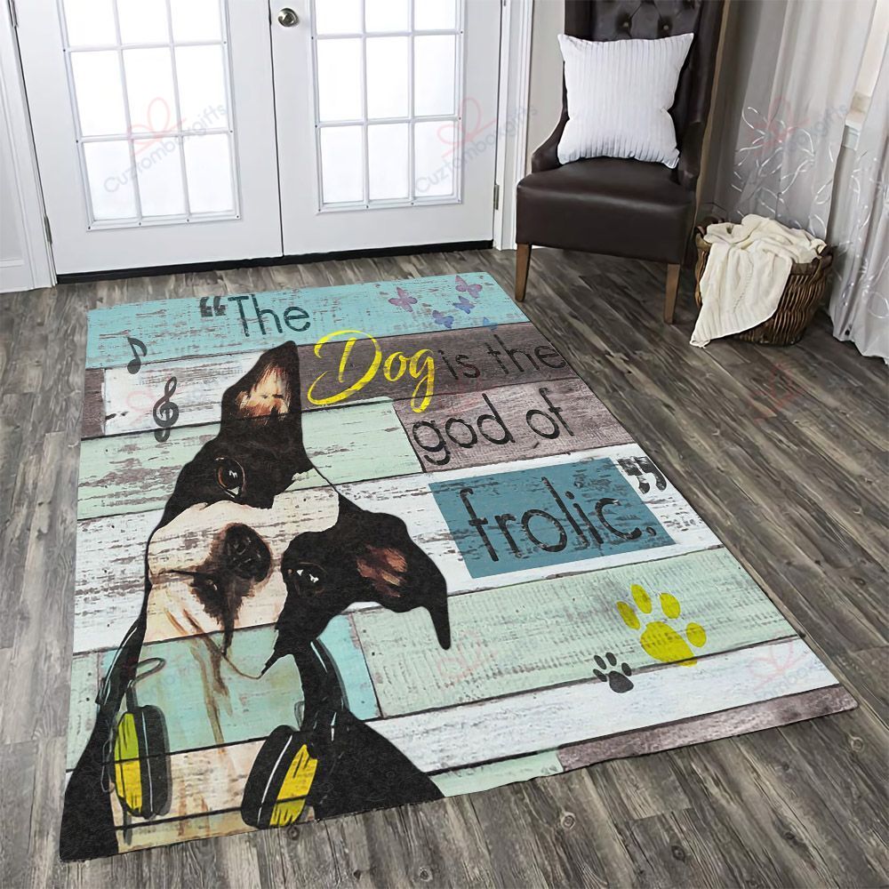 Dogs Boston Terrier The Dog Is The God Of Frolic Rug Sport Decor Gift Floor Decor Living Room Carpet Rug Area Rug - 8e5d02ed78ab Dogs Boston Terrier The Dog Is The God Of Frolic Rug Sport Decor Gift Floor Decor Living Room Carpet Rug Area Rug - 8e5d02ed78ab