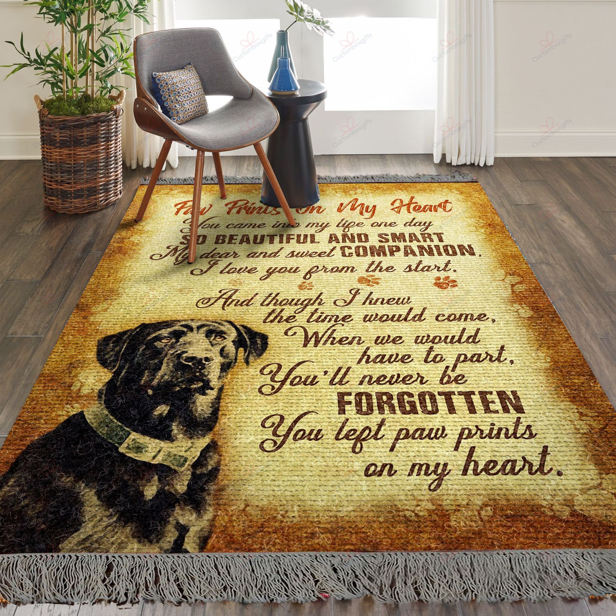 Dogs Labrador Retriever Paw Prints On My Heart Rug Sport Decor Gift Floor Decor Living Room Carpet Rug Area Rug - 4c20178d36ce Dogs Labrador Retriever Paw Prints On My Heart Rug Sport Decor Gift Floor Decor Living Room Carpet Rug Area Rug - 4c20178d36ce