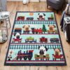 Dogs On Train Rug Sport Decor Gift Floor Decor Living Room Carpet Rug Area Rug - c5d7392e7ed7