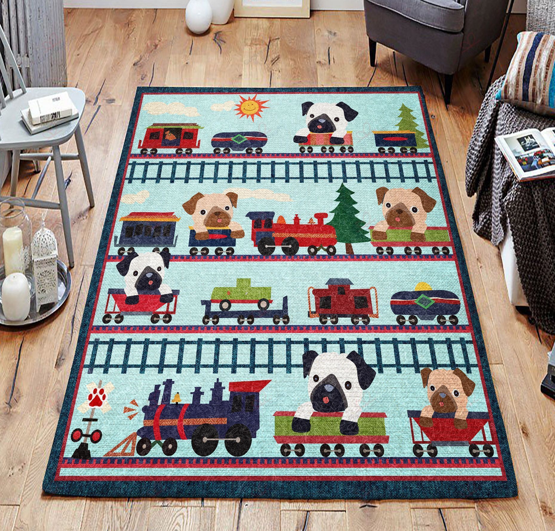 Dogs On Train Rug Sport Decor Gift Floor Decor Living Room Carpet Rug Area Rug - c5d7392e7ed7 Dogs On Train Rug Sport Decor Gift Floor Decor Living Room Carpet Rug Area Rug - c5d7392e7ed7