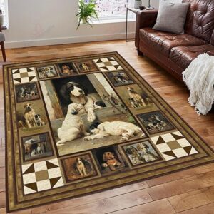 Dogs Vintage Past Life Rug Sport Decor Gift Floor Decor Living Room Carpet Rug Area Rug - 0765fddb8a07