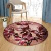 Dogwood Branch Round Carpet Floor Rug Living Room Bedroom Decor Round Area Rug Carpet