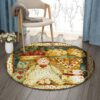 Doll Round Carpet Floor Rug Living Room Bedroom Decor Round Area Rug Carpet