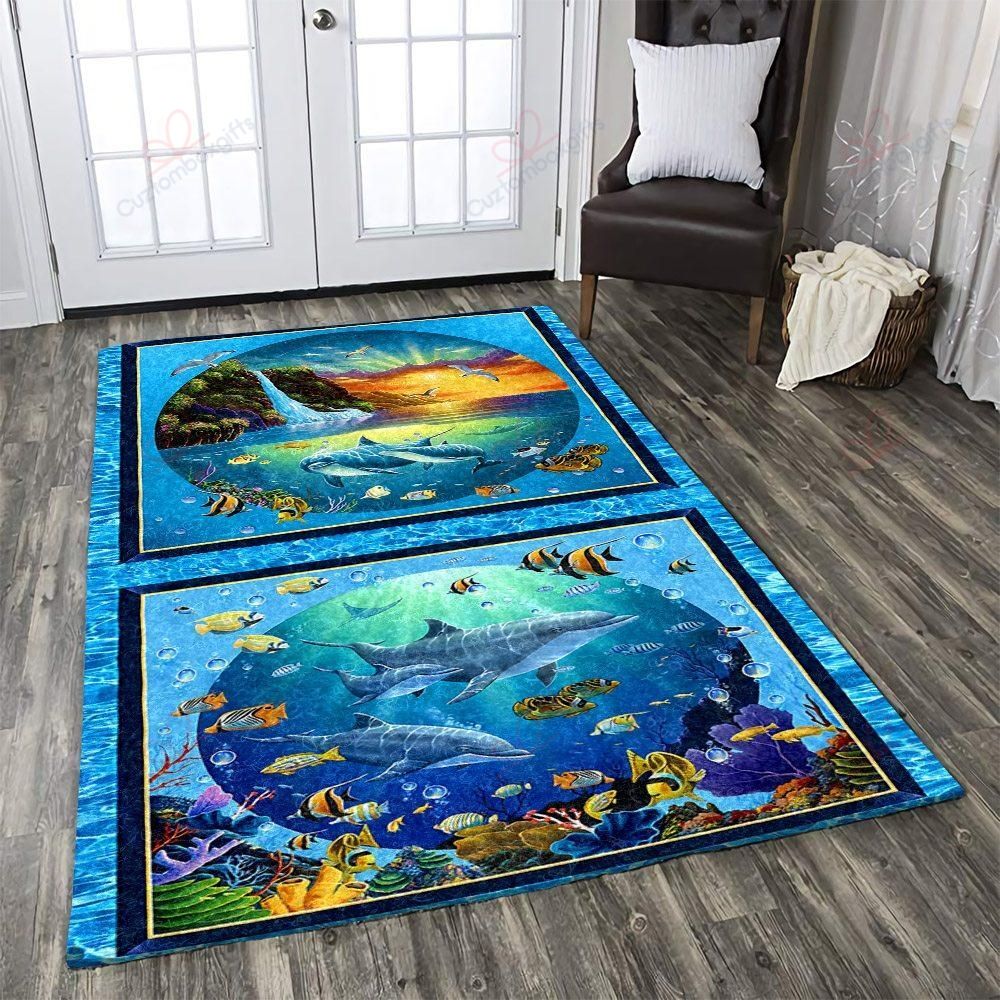 Dolphin Beach Rug Sport Decor Gift Floor Decor Living Room Carpet Rug Area Rug - 34d18c7acf4e Dolphin Beach Rug Sport Decor Gift Floor Decor Living Room Carpet Rug Area Rug - 34d18c7acf4e
