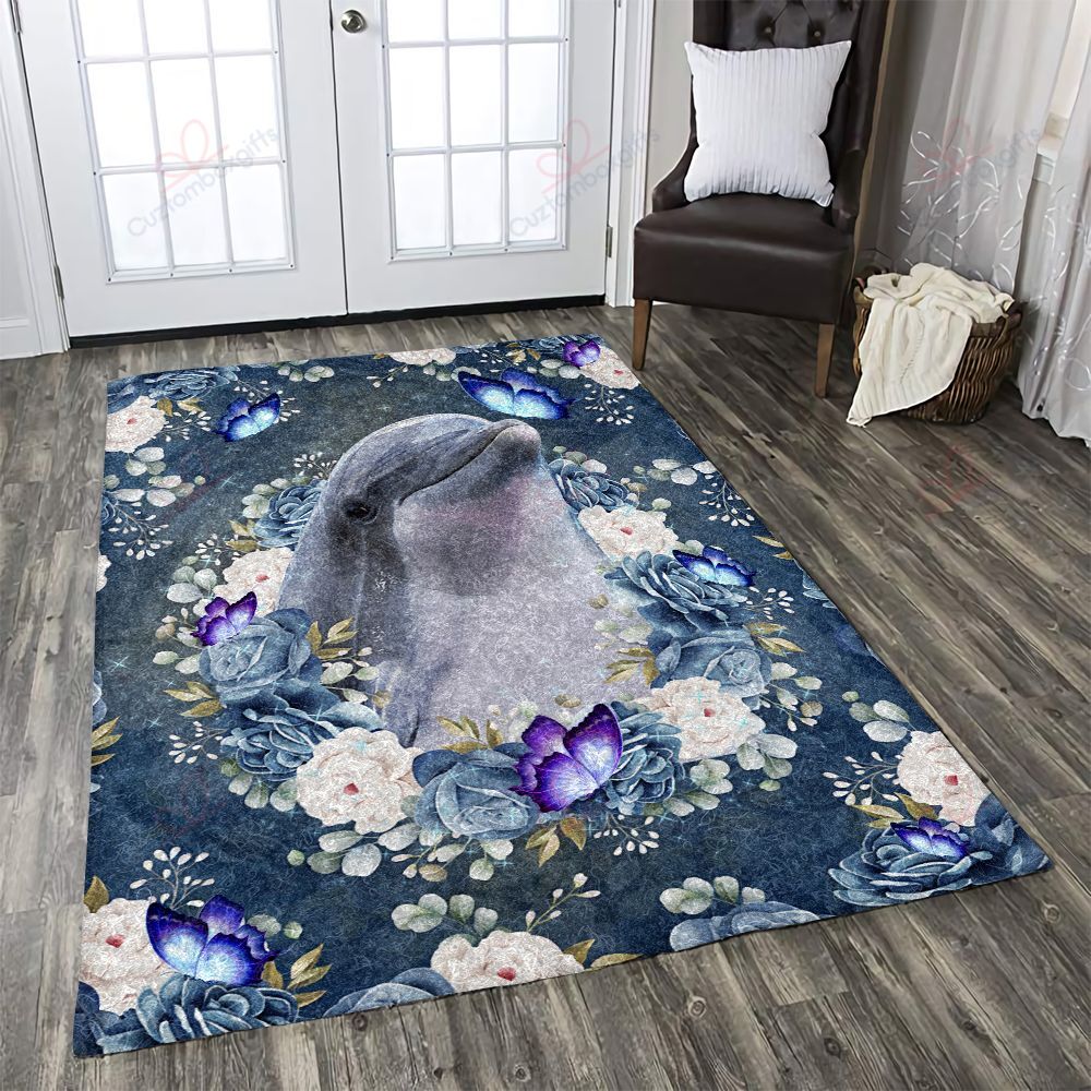 Dolphin Butterfly Flower Rug Sport Decor Gift Floor Decor Living Room Carpet Rug Area Rug - 12d950281a99 Dolphin Butterfly Flower Rug Sport Decor Gift Floor Decor Living Room Carpet Rug Area Rug - 12d950281a99