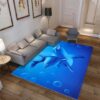 Dolphin Couple Rug Sport Decor Gift Floor Decor Living Room Carpet Rug Area Rug - b68a9782e17e