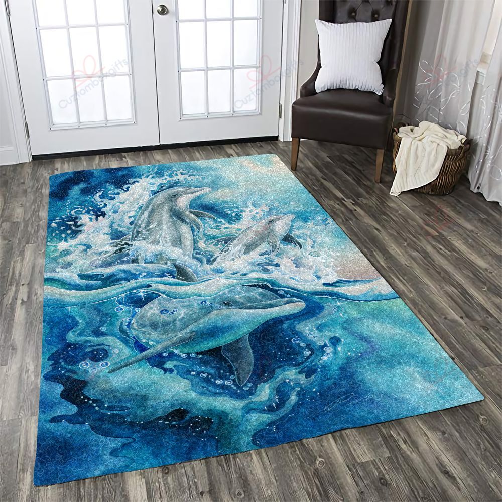 Dolphin Family Rug Sport Decor Gift Floor Decor Living Room Carpet Rug Area Rug - af0dc1dc6a5c Dolphin Family Rug Sport Decor Gift Floor Decor Living Room Carpet Rug Area Rug - af0dc1dc6a5c