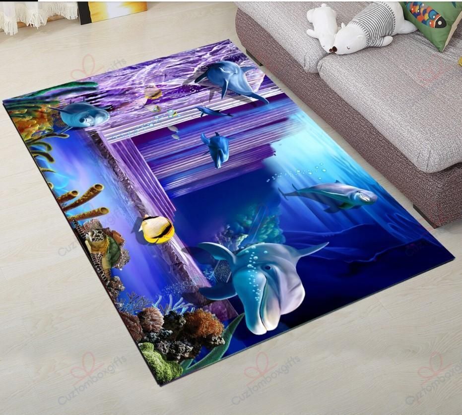 Dolphin Fish 1 Rug Sport Decor Gift Floor Decor Living Room Carpet Rug Area Rug - c7ea2ded186f Dolphin Fish 1 Rug Sport Decor Gift Floor Decor Living Room Carpet Rug Area Rug - c7ea2ded186f