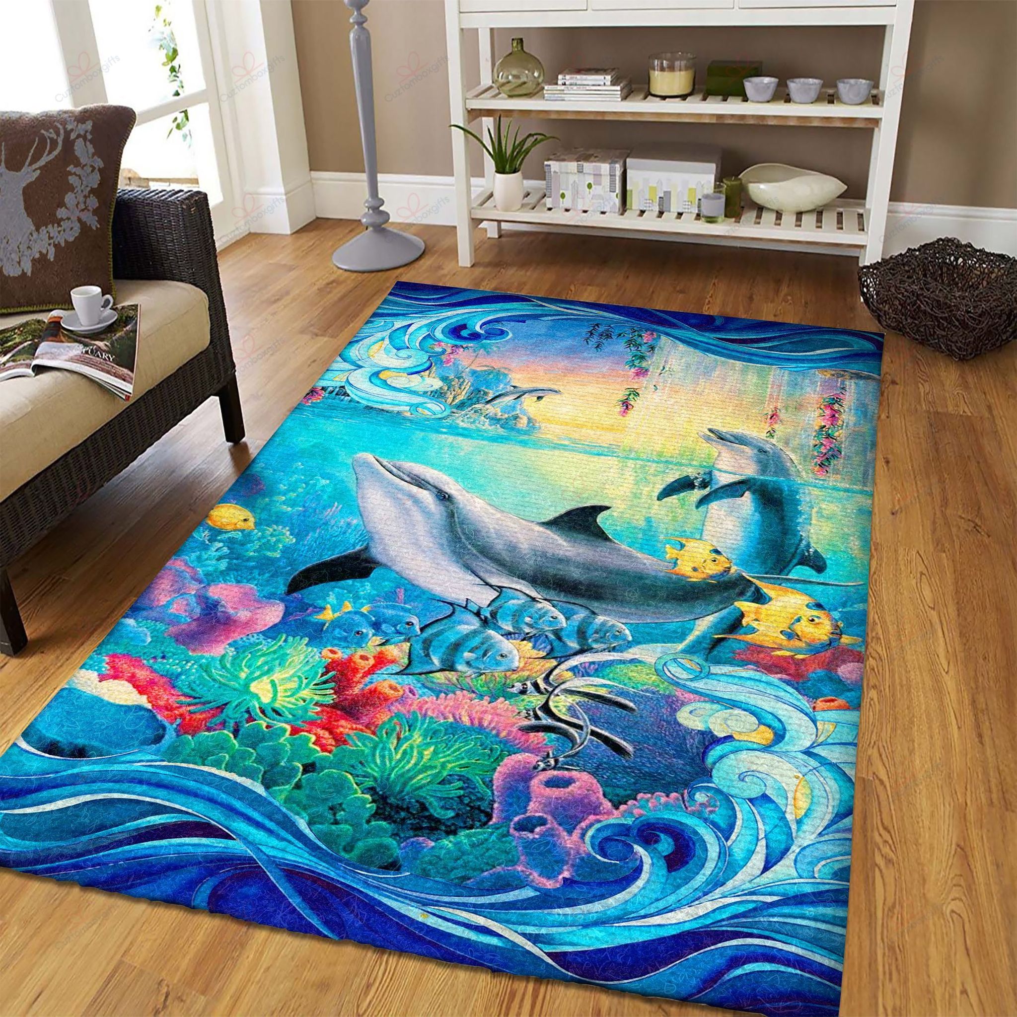 Dolphin Fish Under The Sea Rug Sport Decor Gift Floor Decor Living Room Carpet Rug Area Rug - 67d96e284588 Dolphin Fish Under The Sea Rug Sport Decor Gift Floor Decor Living Room Carpet Rug Area Rug - 67d96e284588