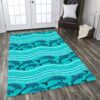 Dolphin In Ocean Rug Sport Decor Gift Floor Decor Living Room Carpet Rug Area Rug - 987a78455cfd