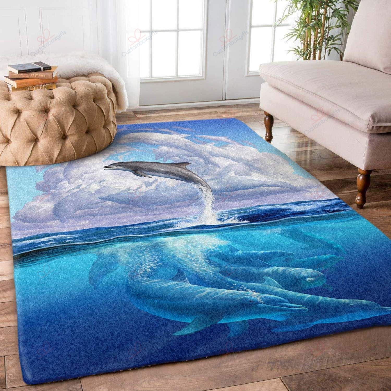 Dolphin In The Sea Rug Sport Decor Gift Floor Decor Living Room Carpet Rug Area Rug - 8f0a4cc3bd9a Dolphin In The Sea Rug Sport Decor Gift Floor Decor Living Room Carpet Rug Area Rug - 8f0a4cc3bd9a