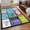 Dolphin Loving Rug Sport Decor Gift Floor Decor Living Room Carpet Rug Area Rug - e2ee77ae67aa