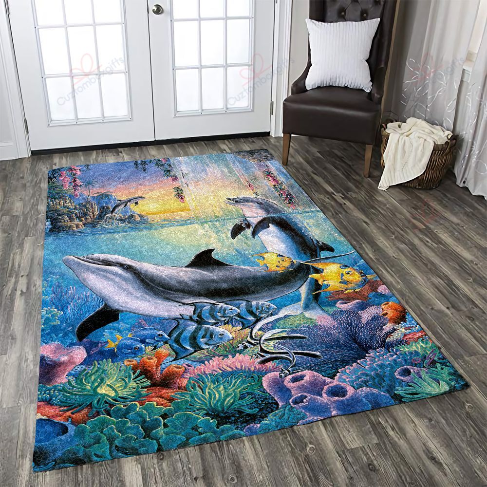 Dolphin Ocean Art Rug Sport Decor Gift Floor Decor Living Room Carpet Rug Area Rug - 43eea51a0456 Dolphin Ocean Art Rug Sport Decor Gift Floor Decor Living Room Carpet Rug Area Rug - 43eea51a0456