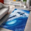 Dolphins And Sea Rug Sport Decor Gift Floor Decor Living Room Carpet Rug Area Rug - 1e5fdced54c0