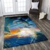 Dolphins Jumping Rug Sport Decor Gift Floor Decor Living Room Carpet Rug Area Rug - 8ff06bd63976