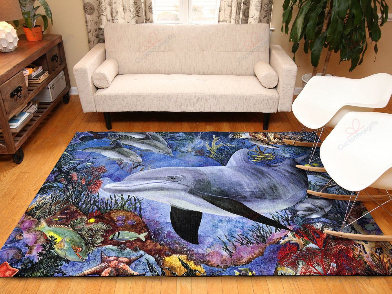 Dolphins Under The Ocean Rug Sport Decor Gift Floor Decor Living Room Carpet Rug Area Rug - 2064730a2c6c Dolphins Under The Ocean Rug Sport Decor Gift Floor Decor Living Room Carpet Rug Area Rug - 2064730a2c6c