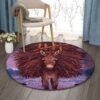 Donkey Round Carpet Floor Rug Living Room Bedroom Decor Round Area Rug Carpet